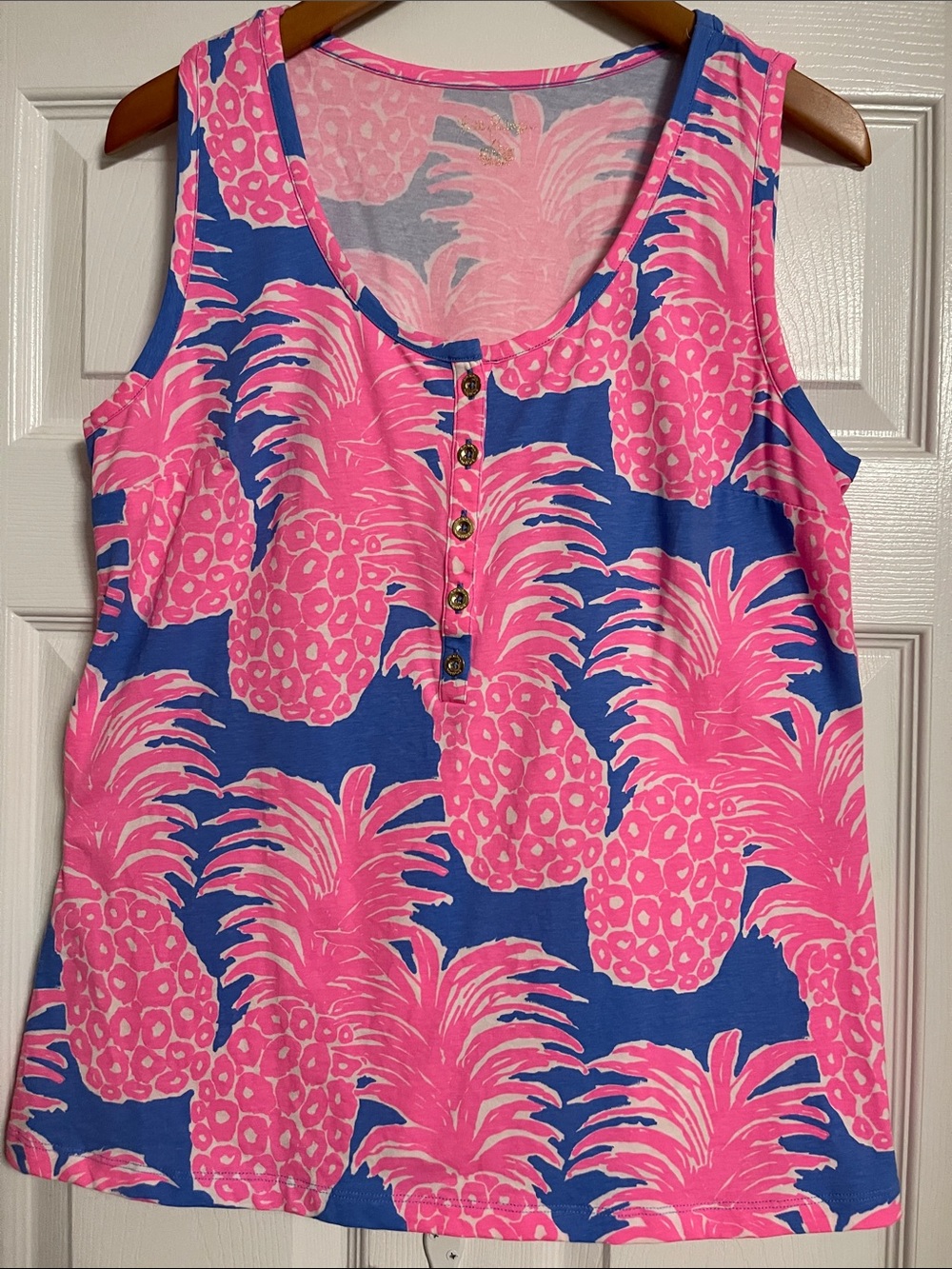 Lilly Pulitzer Merrill Tank Top in Blue Haven Flamenco XL